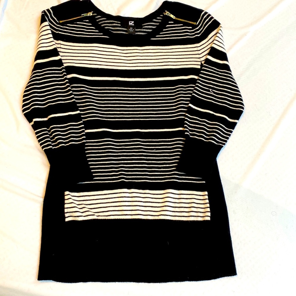 Black and white sweater